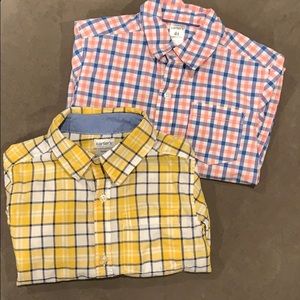 2 Carters Button Front Shirts